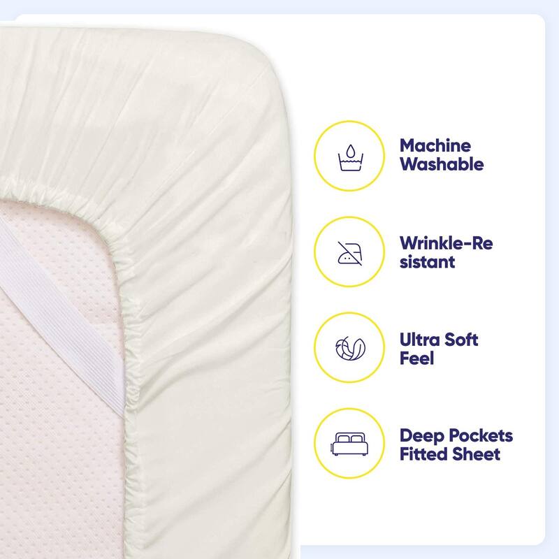 Sweet Home Collection Split King 7 Piece Sheet Set, Deluxe Ultra Soft 1500 Series, Double Brushed Microfiber.