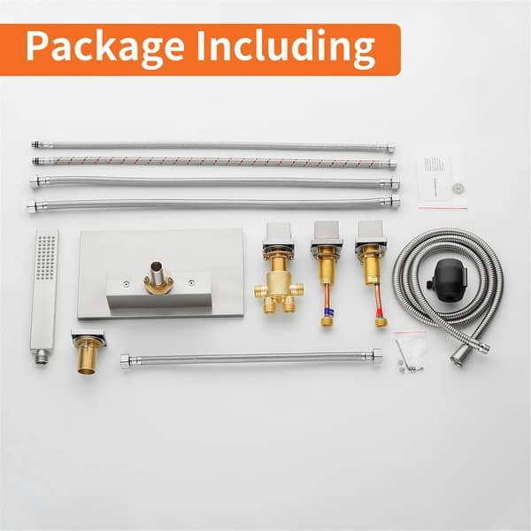 dimension image slide 1 of 2, Waterfall Deck Mount Tub Faucet With Handheld Shower Brass Roman Bathtub Faucet Modern Tub Filler With Sprayer