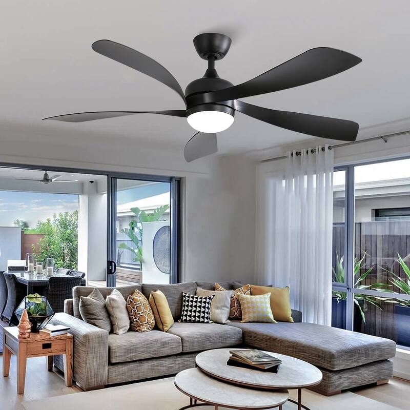 52 Inch Ceiling Fan with Light and Remote for Living Room Bedroom Dining Room Patio Farmhouse - 52 Inches