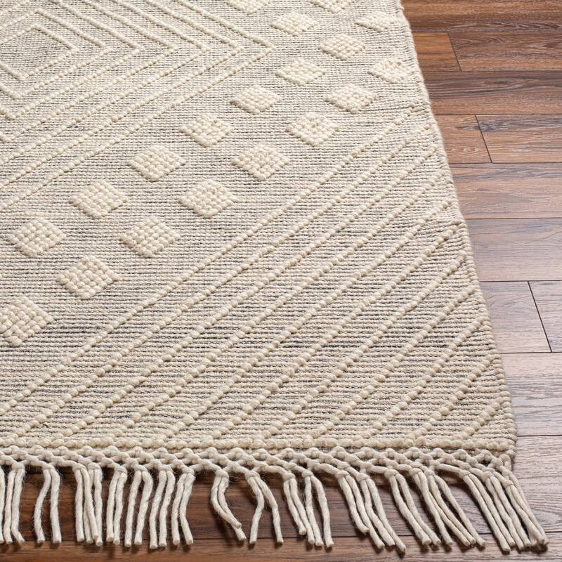 Livabliss Hanoch Handmade Diamond Jute & Wool Area Rug