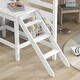 preview thumbnail 15 of 19, Full Size Wood Loft Bed with Platform and Ladder