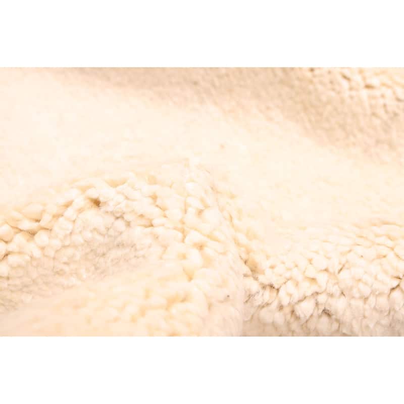 ECARPETGALLERY Hand-knotted Looma Cream Wool Rug - 8'3 x 10'0