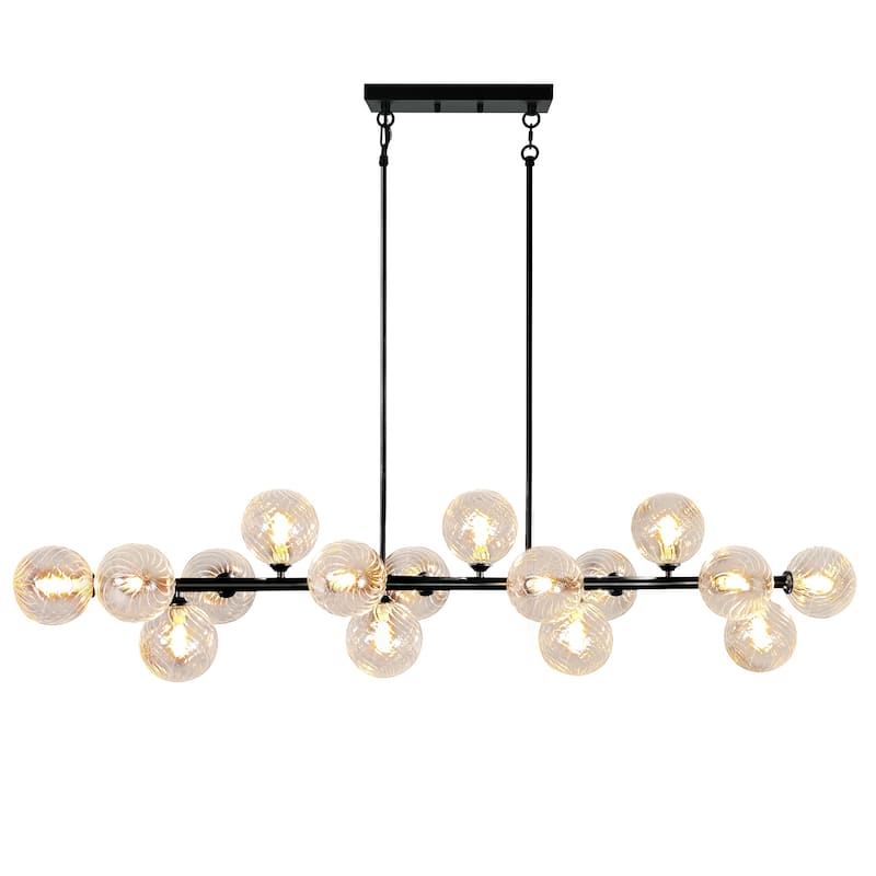 16-Light Sputnik Linear Chandeliers Globe Chandelier For Dining Room