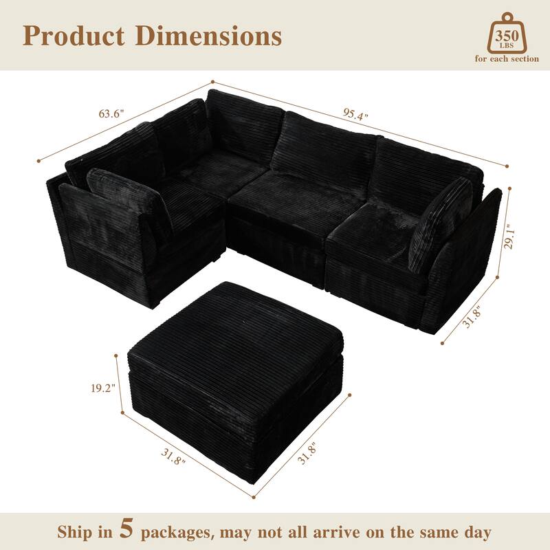 OVIOS Modular Cloud-Like Sofa (with Ottoman)