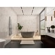 preview thumbnail 5 of 12, Manhattan 59" Solid Surface Freestanding Soaking Bathtub - Grey, White, Black