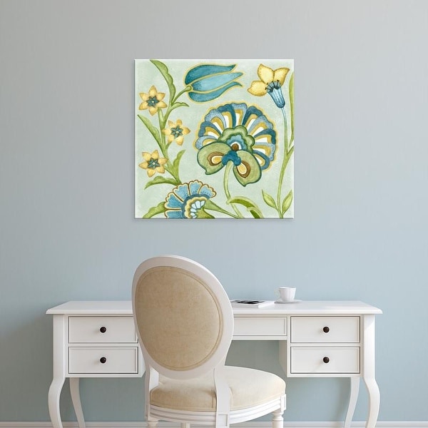 Easy Art Prints Sydney Wright's 'Decorative Golden Bloom II' Premium Canvas Art