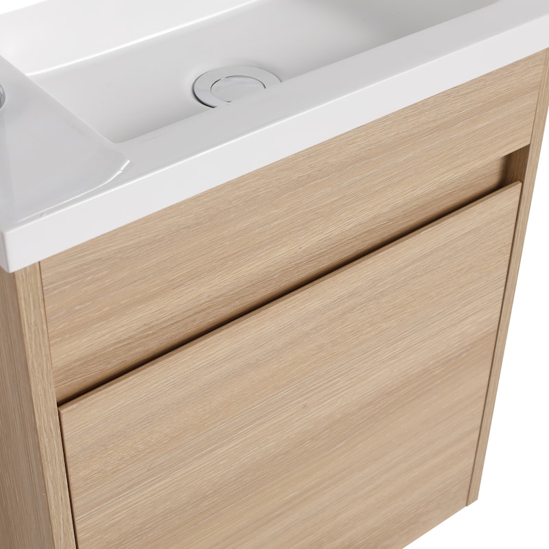 BNK 16/18 Inch Single Sink Bathroom Vanity with Soft Close Door