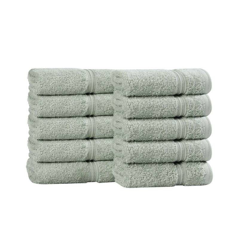 Superior Heritage Egyptian Cotton Absorbent Face Towel Set of 10