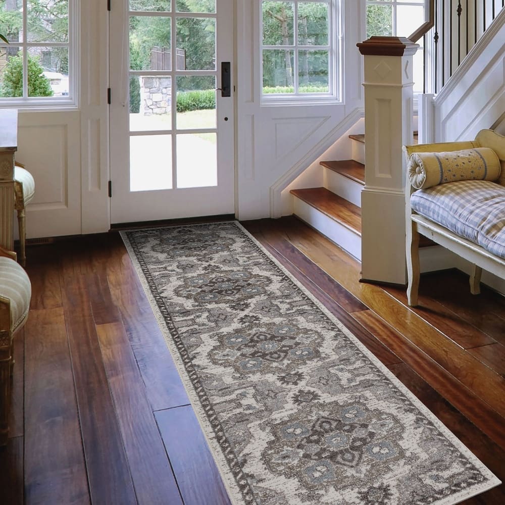 Aurelia Jess Taupe Medallion Area Rug