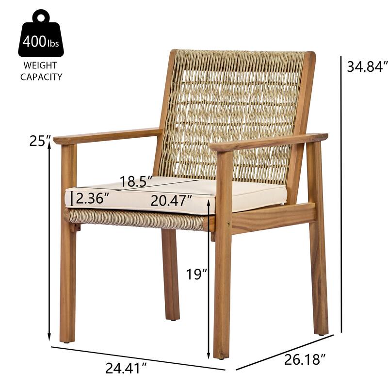 Christopher Knight Home - Solara 7-Piece Patio Acacia Wood Dining Set