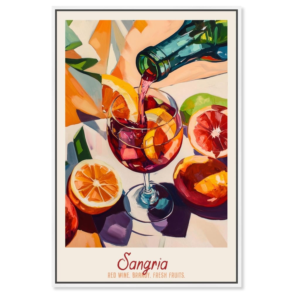 Sangria Recipe Poster Canvas by Art Remedy