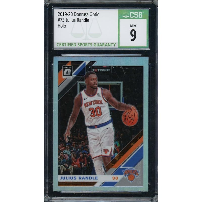 Julius Randle 2019-20 Donruss Optic Hologram Basketball Card #73 CSG 9 - 8'6" x 11'6"