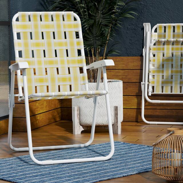 The Novogratz Poolside Gossip Collection Priscilla Folding Chair (2-Pack)