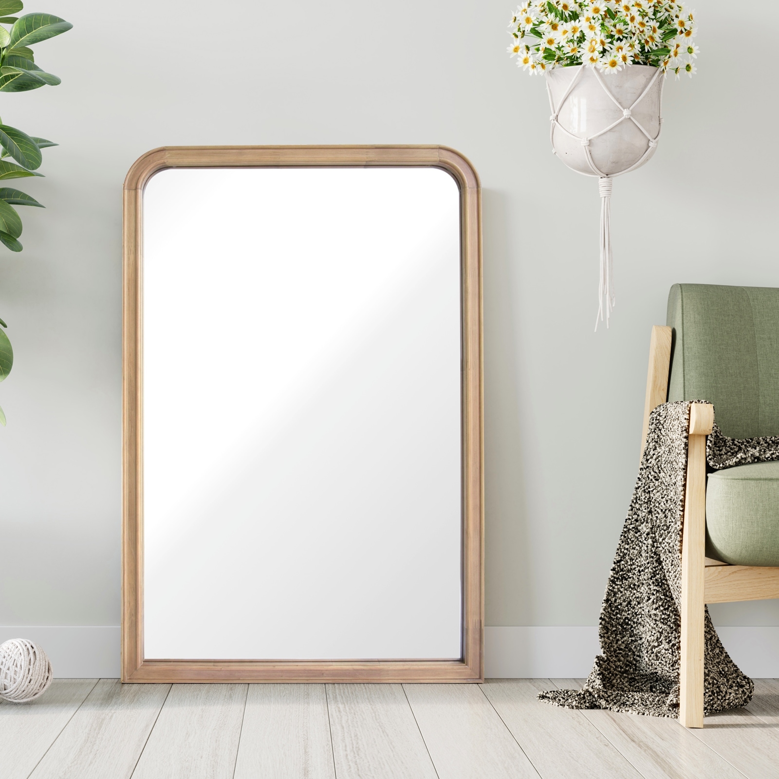 24" x 36" Rounded Rectangle Decorative Farmhouse Wall Mirror