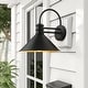 preview thumbnail 2 of 6, Vintage Farmhouse 1-Light Matte Black Gooseneck Wall Sconce with Cone Metal Shade