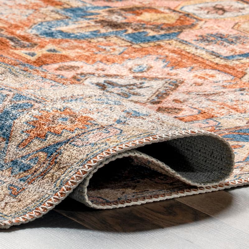 Nuloom Annica SpinClean Multi Medallion Machine Washable Area Rug