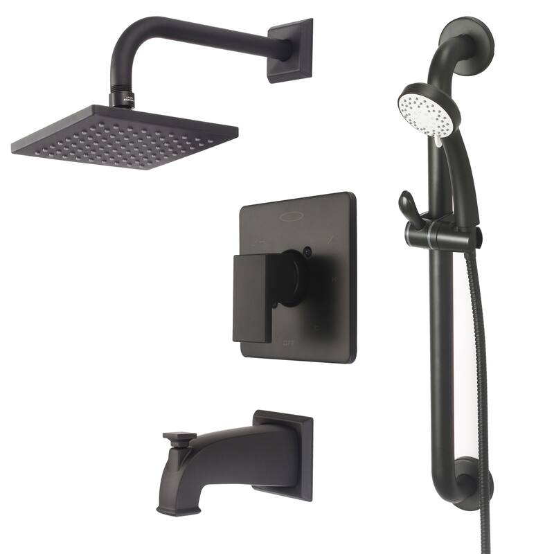 Pioneer Faucets TD-4MO100-ADA Mod Tub and Shower Trim Package with - Matte Black