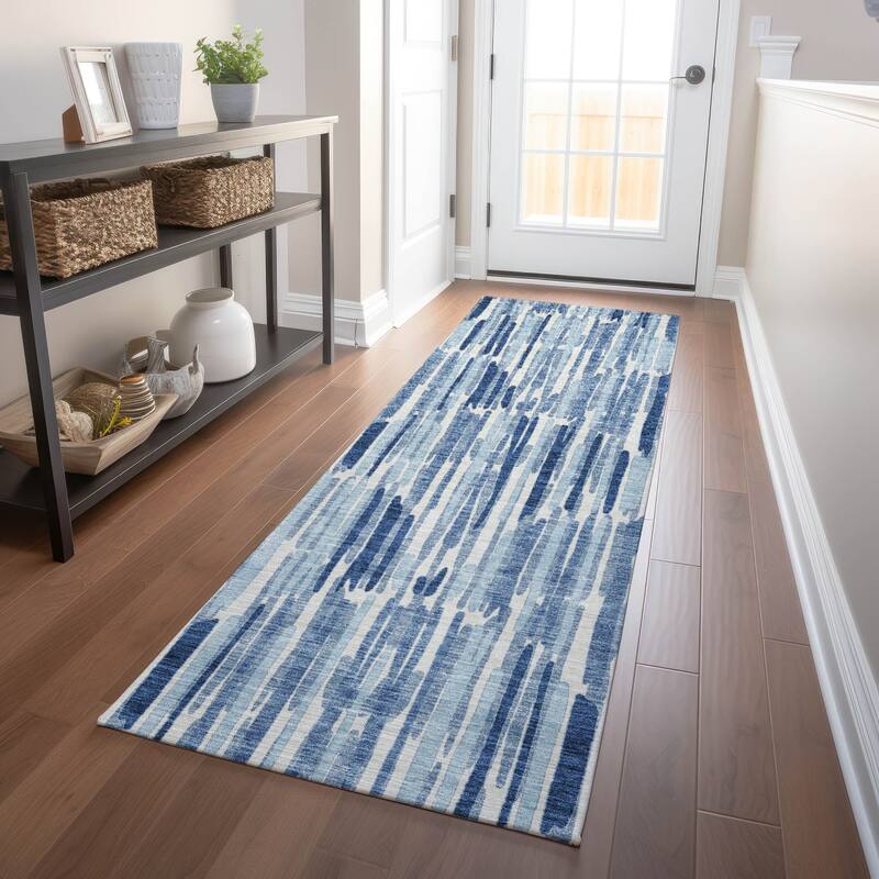 Premium Washable Super Soft Modern Ombre Mayfield Rug - Blue - 2' 3" x 7' 6" - Runner