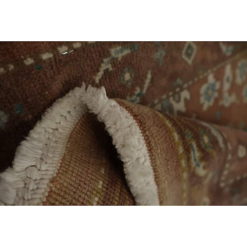 Hand Knotted Oriental 100% Wool Carpet Traditional All-Over Brown Ziegler Area Rug - 3' 0'' X 1' 11''