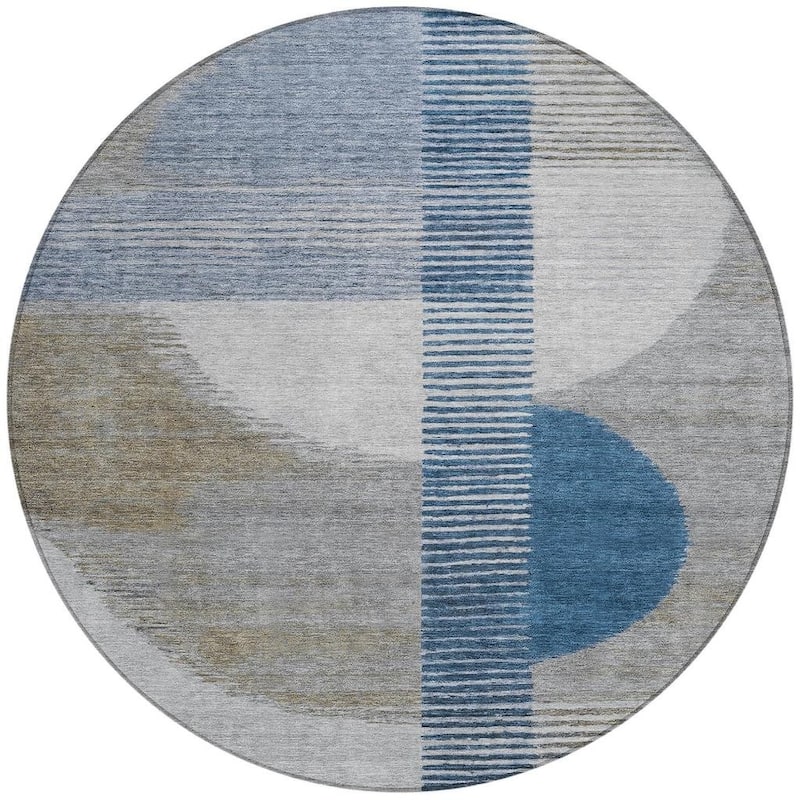 HomeRoots Geometric Transitional Rectangle Outdoor Rug