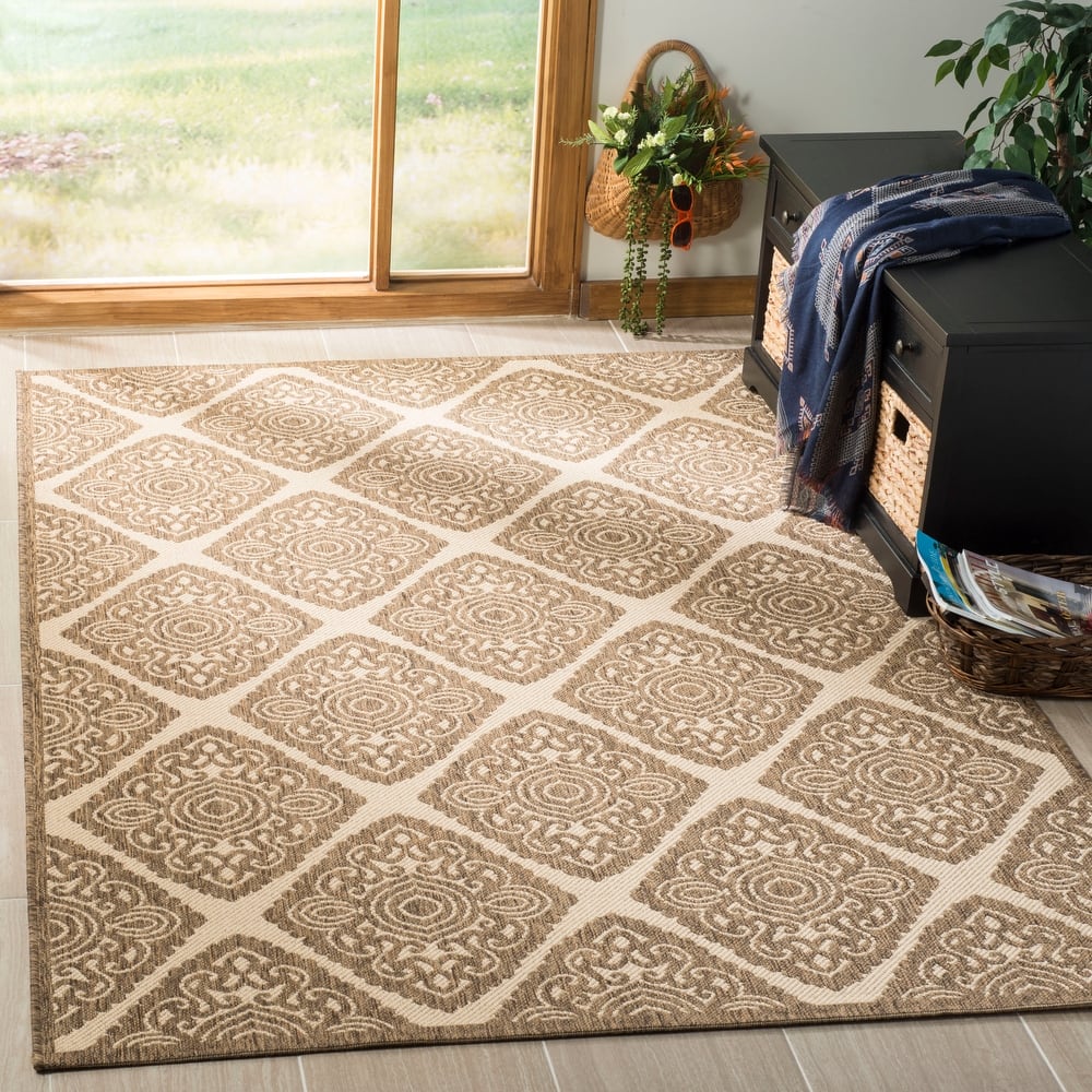 SAFAVIEH Linden Sharron Indoor/ Outdoor Waterproof Patio Backyard Rug