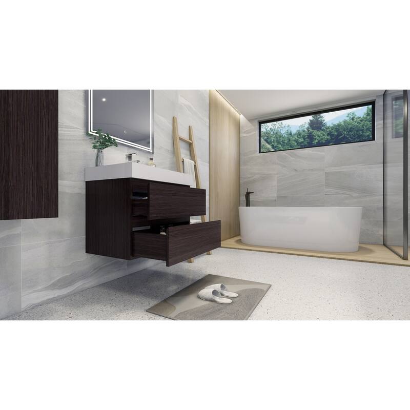 Baillie 30'' Wall-Mounted Vanity with Reinforced Acrylic Sink