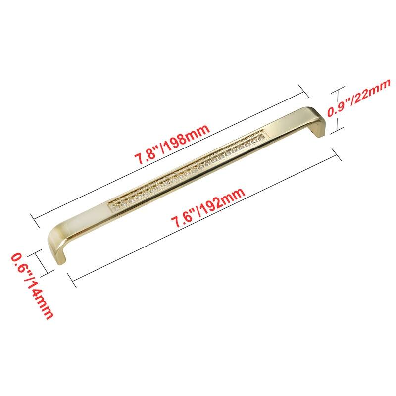 Utopia Alley Gleam Pull Handle - Decorative Cabinet Drop Pull Handles for Cabinets, Gold, 7.5" Center to Center