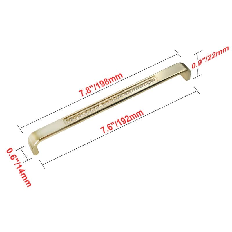 Utopia Alley Gleam Pull Handle - Decorative Cabinet Gold Drop Pull Handles, 7.5" Center to Center