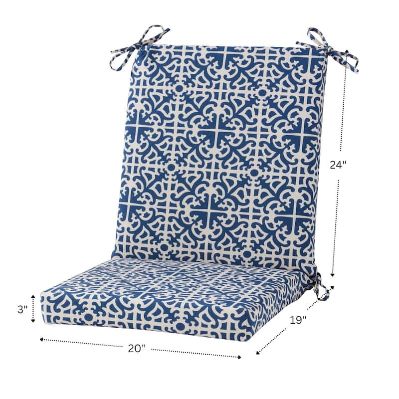 Greendale Home Fashions Outdoor High Back Chair Pad