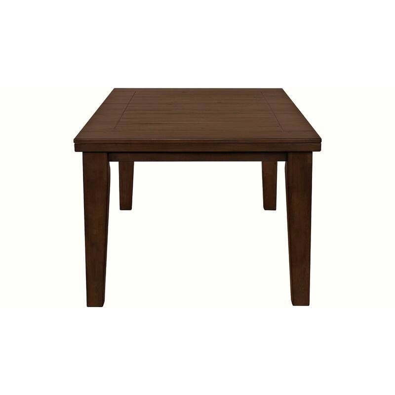 1pc Contemporary Style Dining Rectangular Table with18" Leaf Tapered Block Feet Finish Dining Room Solid Wood Wooden Fu