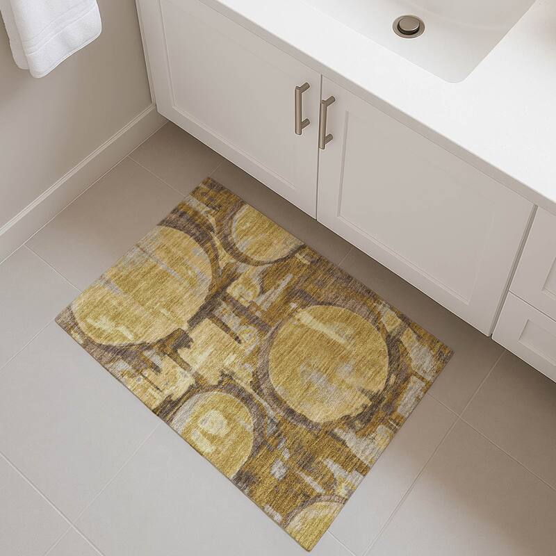 Machine Washable Indoor/ Outdoor Modern Erie Chantille Rug