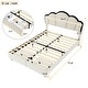 preview thumbnail 5 of 12, Full Size Upholstered Princess Platform Bed with LED and 2 Storage Drawers