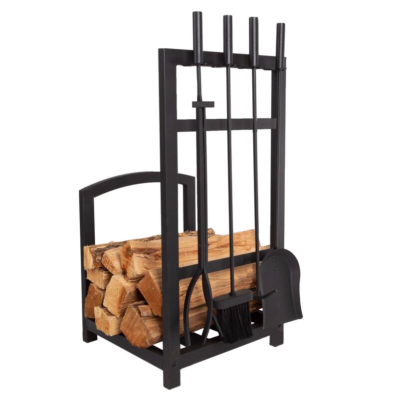 Hastings Home 5-piece Wrought Iron Fireplace Tool Set