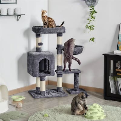 38-in Cat Tree Scratching Post Tower