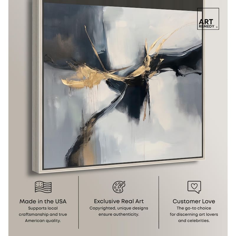 Golden Fissure I Canvas by Art Remedy