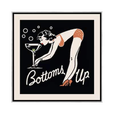 iCanvas "Bottoms Up - Vintage Ad Poster" by Retro Series Framed