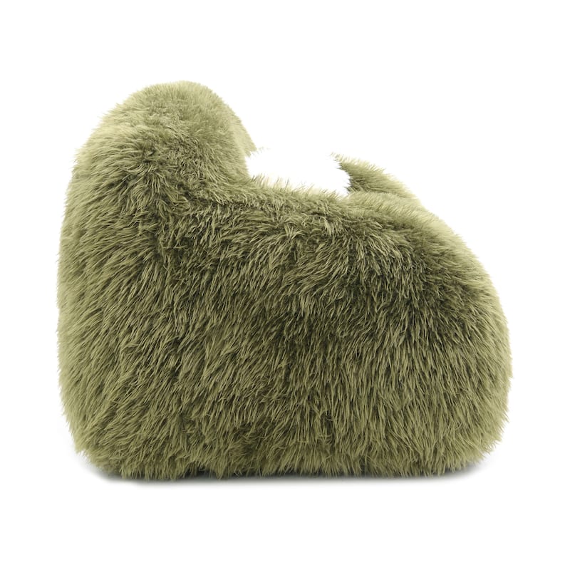 Furniture of America Cynra Modern 66-inch Faux Fur Loveseat with Ball Pillow