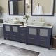 preview thumbnail 9 of 51, Vanity Art 84" Double Sink Bathroom Vanity Set with Engineered Marble Top and Free Mirrors