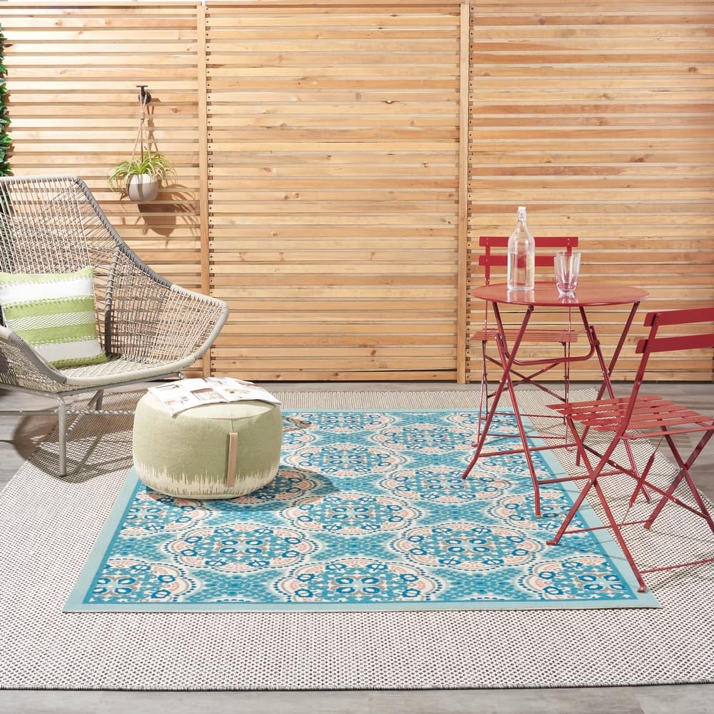 Waverly Sun N' Shade Boho Geometric Modern Indoor/Outdoor Area Rug