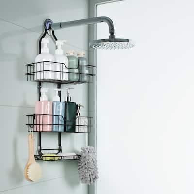 3-Tier Bathroom Shower Caddy - Black