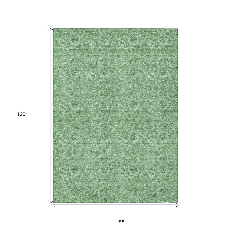 HomeRoots Floral Transitional Rectangle Outdoor Rug