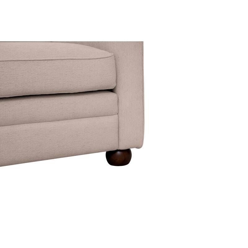 NADAAL STUDIOS Caelanor Accent Chair, Curved Back with Lumbar Cushion in C0 Performance Fabric, Rust