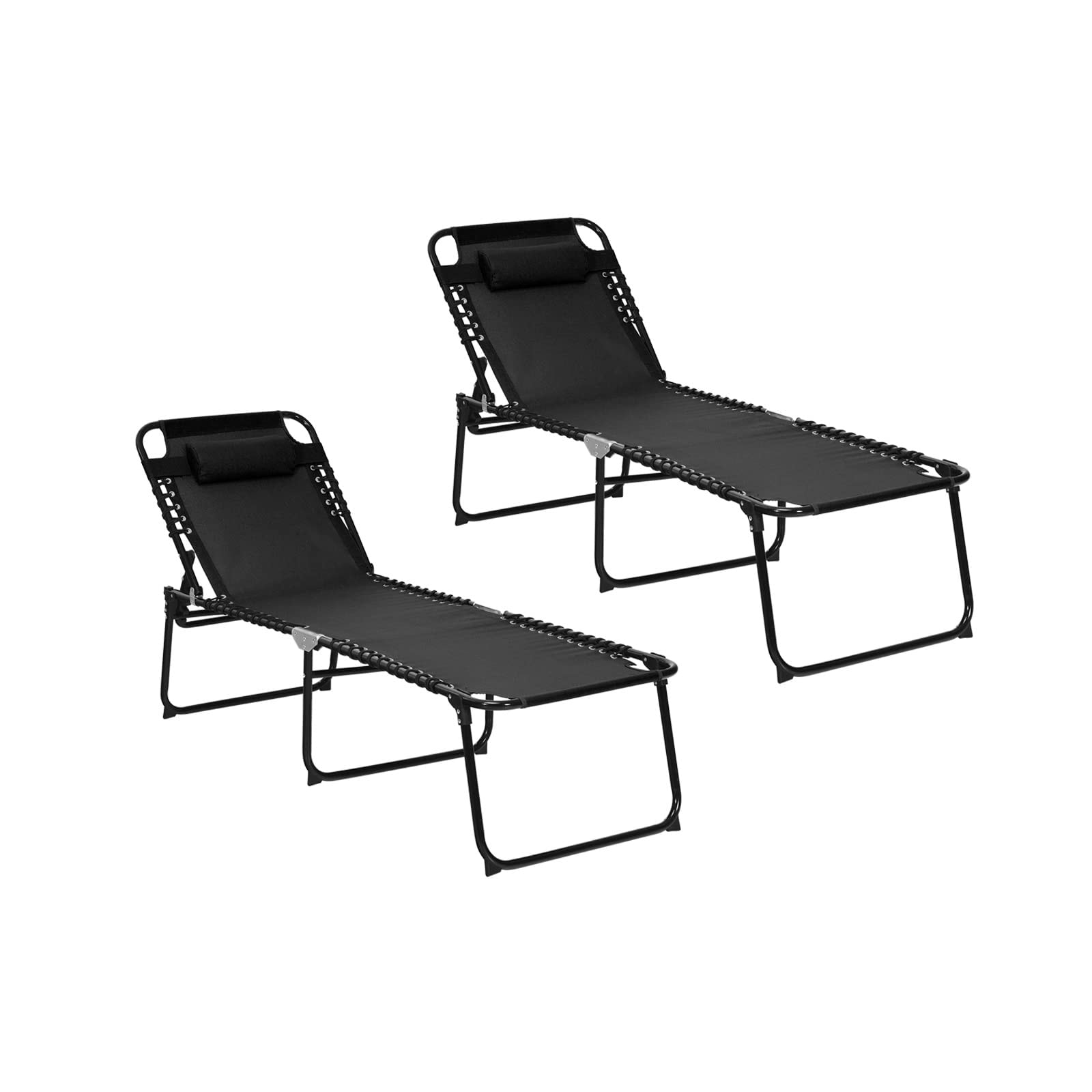 Lounge Chairs for Outside, Extra High Folding Beach Tanning
