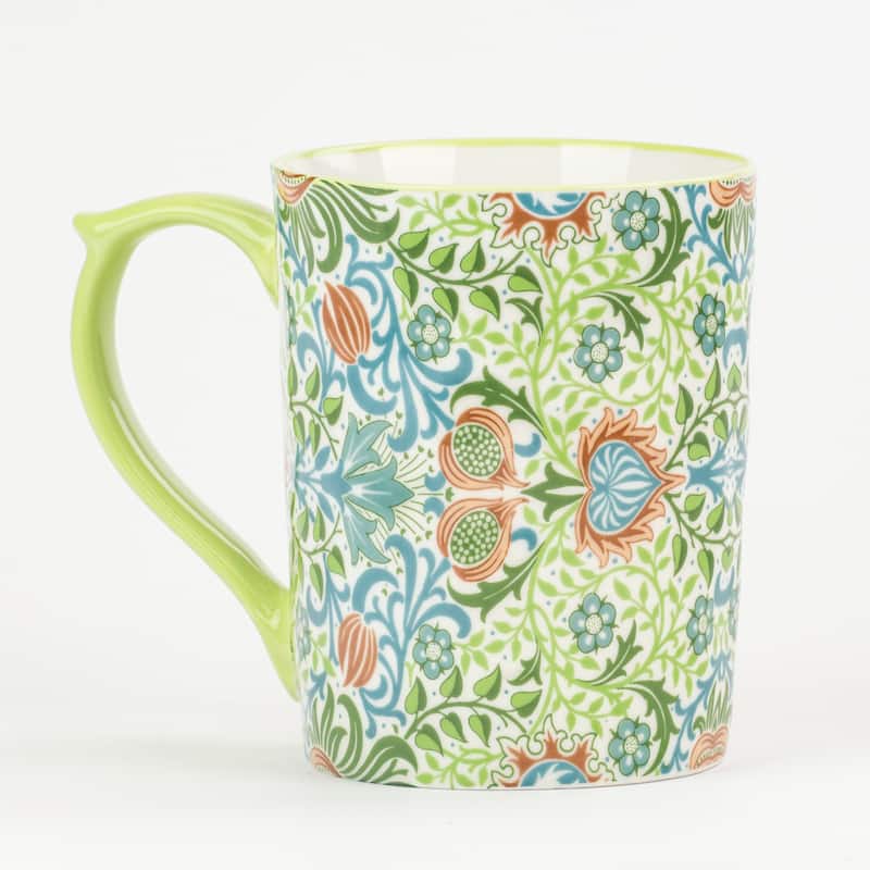 10 Strawberry Street Sylvie Flora Mugs, Set of 4
