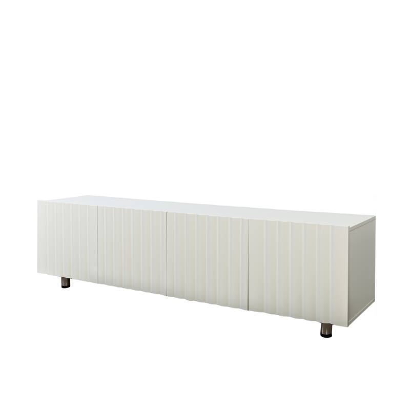 TV Stand for 65+ Inch TV, Modern TV Stand, Entertainment Center with Storage & 2 Drawers, TV Media Console Cabinet