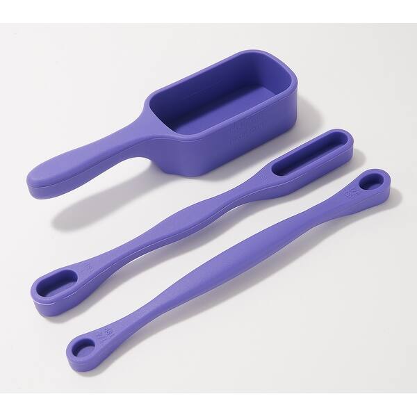 Purple Silicone Mixing Spoon - 10 1/2'' x 2 1/4'' x 3/4'' - 1 count box