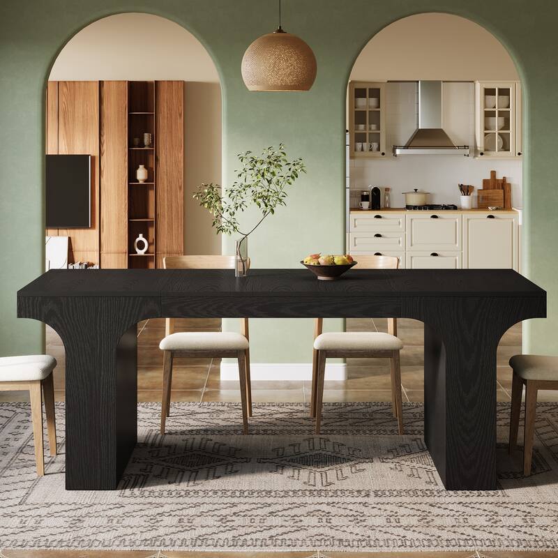 Farmhouse Rectangular Dining Table for 6-8 People