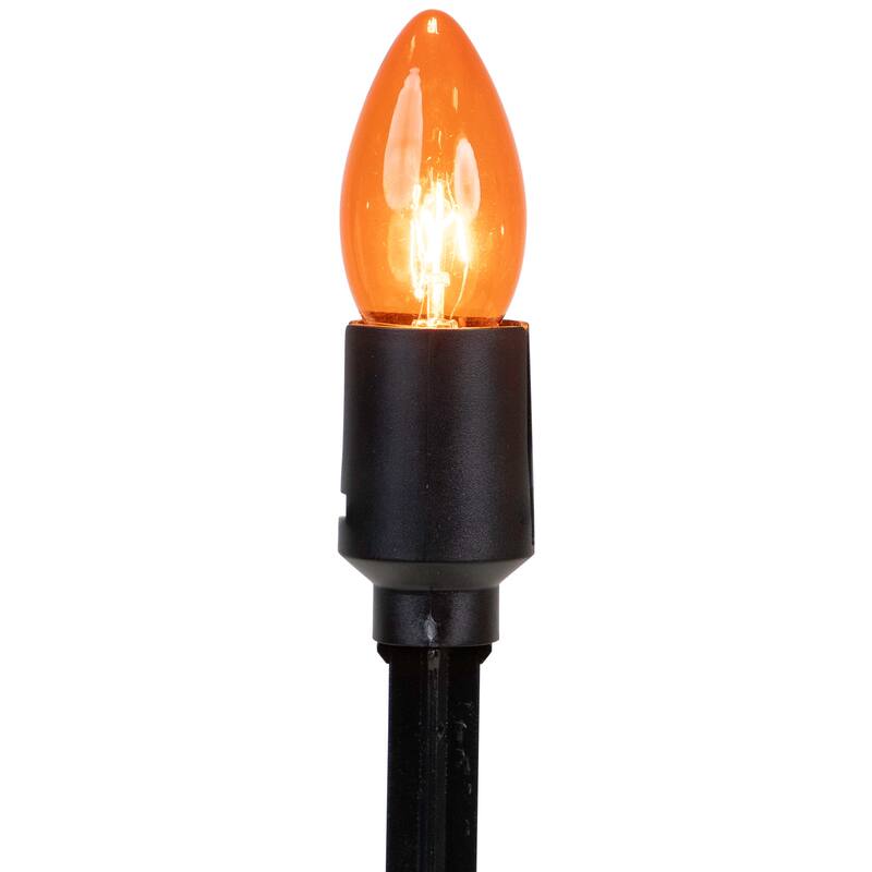 C9 Halloween Pathway Markers - Orange - 8.75' Black Wire - Set of 10