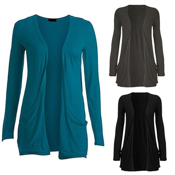 Women Fashion Casual Long Sleeve Pocket Cardigan Sweater Outwear Top Slim Blouse. Opens flyout.