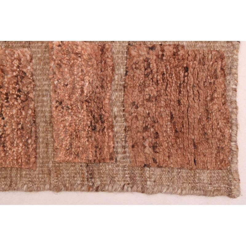 ECARPETGALLERY Hand-knotted Tangier Brown Wool Rug - 8'2 x 9'9